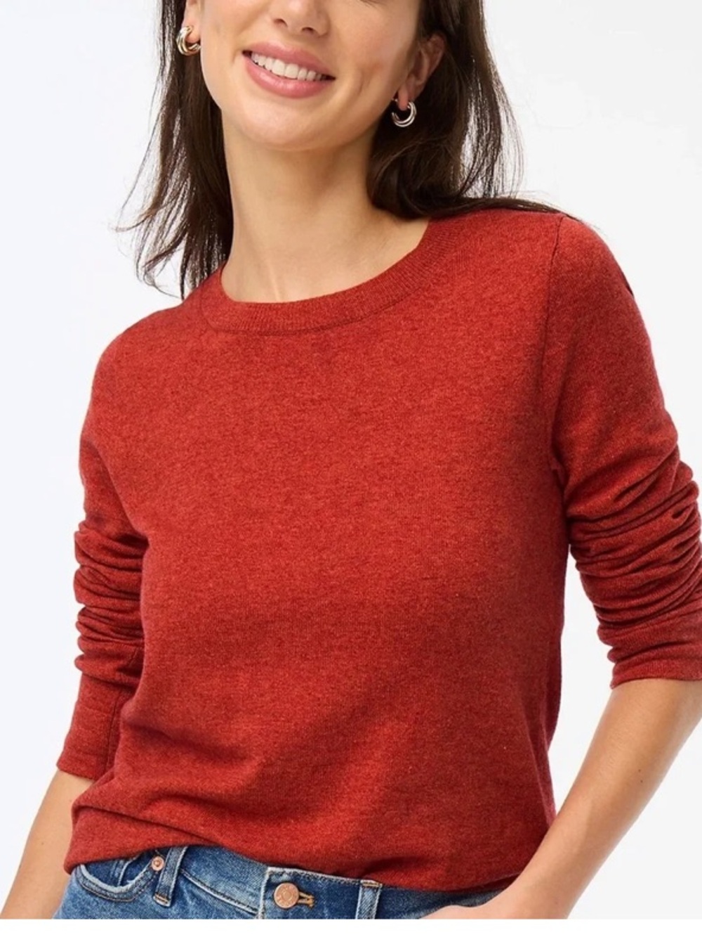 J.Crew Orange Teddie Pullover Sweater Medium
